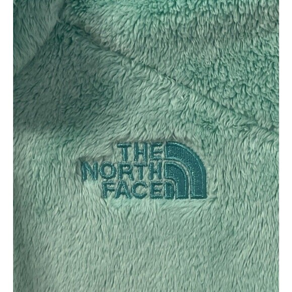The North Face Girls Large 14-16 Fleece Jacket Full Zip Mint Green Fuzzy Soft - Picture 3 of 11